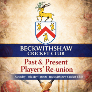 Ticket (Vegetarian Option): Beckwithshaw Cricket Club Past & Present Players’ Re-union (Copy)