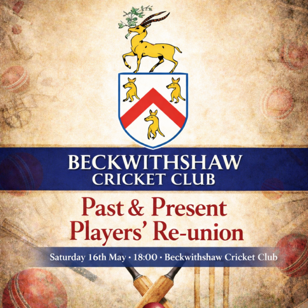 beckwithshaw-players-reunion Ticket (Vegetarian Option): Beckwithshaw Cricket Club Past & Present Players’ Re-union (Copy)